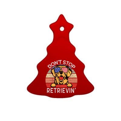 DonT Stop Retrievin Golden Retriever Dog Ceramic Tree Ornament