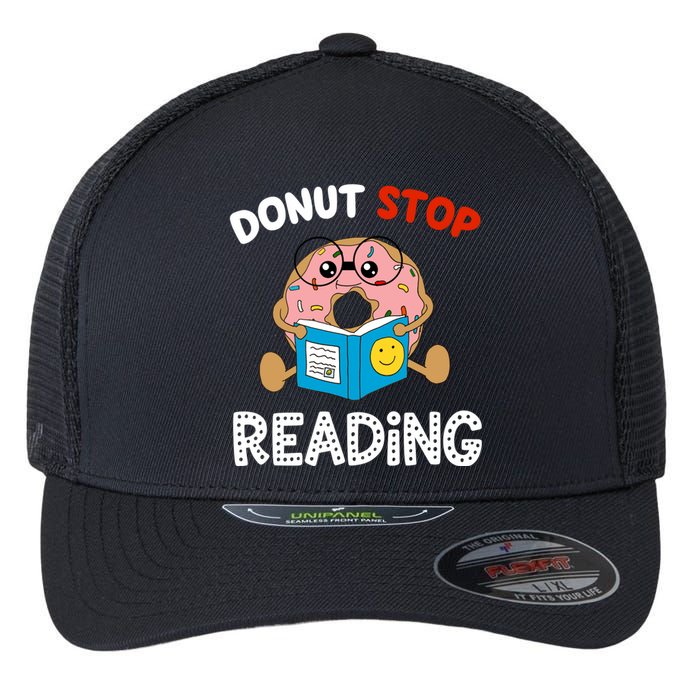 Donut Stop Reading Funny Book Readers Girls Flexfit Unipanel Trucker Cap