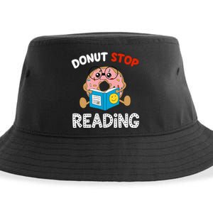 Donut Stop Reading Funny Book Readers Girls Sustainable Bucket Hat