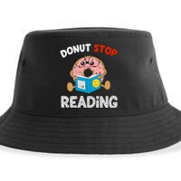 Donut Stop Reading Funny Book Readers Girls Sustainable Bucket Hat