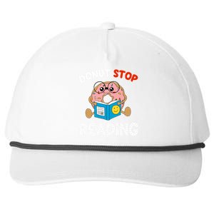 Donut Stop Reading Funny Book Readers Girls Snapback Five-Panel Rope Hat