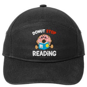 Donut Stop Reading Funny Book Readers Girls 7-Panel Snapback Hat