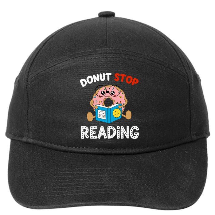 Donut Stop Reading Funny Book Readers Girls 7-Panel Snapback Hat