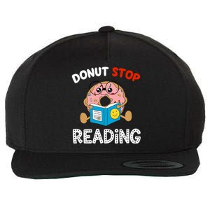 Donut Stop Reading Funny Book Readers Girls Wool Snapback Cap