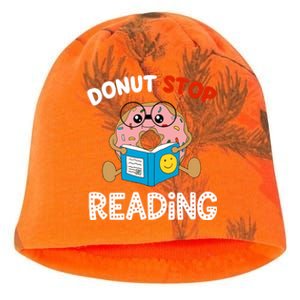 Donut Stop Reading Funny Book Readers Girls Kati - Camo Knit Beanie