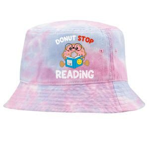 Donut Stop Reading Funny Book Readers Girls Tie-Dyed Bucket Hat