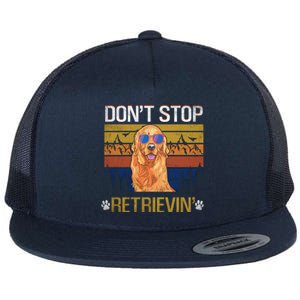 Dont Stop Retrieving Golden Retriever Mom Gift Flat Bill Trucker Hat