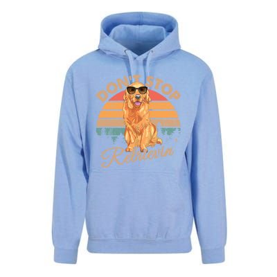 Dont Stop Retrievin Retro Golden Retriever Gift Unisex Surf Hoodie