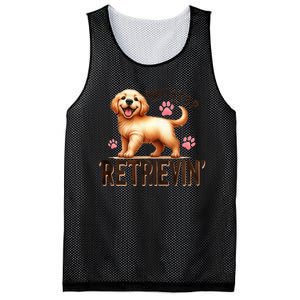 Dont Stop Retrievin Cute Retriever Dog Lover Mesh Reversible Basketball Jersey Tank