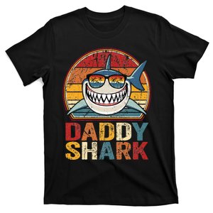 Daddy Shark Retro Pajamas Father Day Gifts Daddy Shark T-Shirt