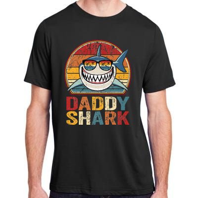 Daddy Shark Retro Pajamas Father Day Gifts Daddy Shark Adult ChromaSoft Performance T-Shirt