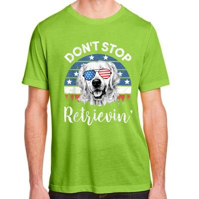 Dont Stop Retrieving Golden Retriever Sunglass Usa Gift Adult ChromaSoft Performance T-Shirt