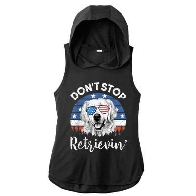 Dont Stop Retrieving Golden Retriever Sunglass Usa Gift Ladies PosiCharge Tri-Blend Wicking Draft Hoodie Tank