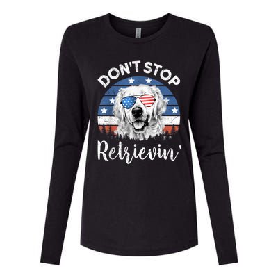 Dont Stop Retrieving Golden Retriever Sunglass Usa Gift Womens Cotton Relaxed Long Sleeve T-Shirt