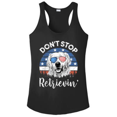 Dont Stop Retrieving Golden Retriever Sunglass Usa Gift Ladies PosiCharge Competitor Racerback Tank