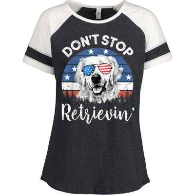 Dont Stop Retrieving Golden Retriever Sunglass Usa Gift Enza Ladies Jersey Colorblock Tee