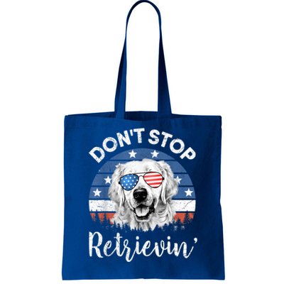 Dont Stop Retrieving Golden Retriever Sunglass Usa Gift Tote Bag