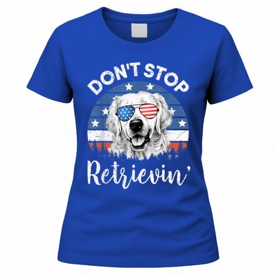 Dont Stop Retrieving Golden Retriever Sunglass Usa Gift Women's T-Shirt