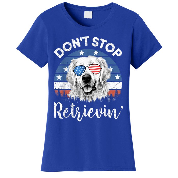 Dont Stop Retrieving Golden Retriever Sunglass Usa Gift Women's T-Shirt