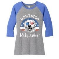 Dont Stop Retrieving Golden Retriever Sunglass Usa Gift Women's Tri-Blend 3/4-Sleeve Raglan Shirt