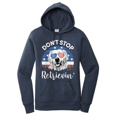 Dont Stop Retrieving Golden Retriever Sunglass Usa Gift Women's Pullover Hoodie