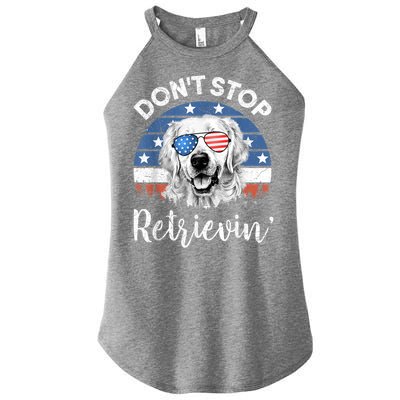 Dont Stop Retrieving Golden Retriever Sunglass Usa Gift Women's Perfect Tri Rocker Tank