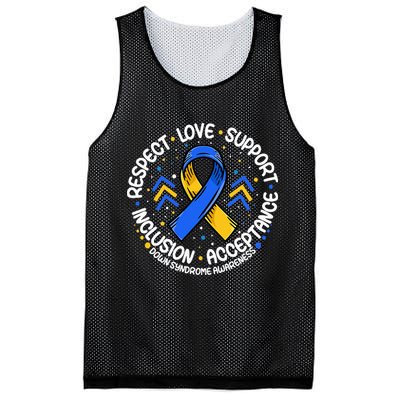 Down Syndrome Respect Support Down Syndrome Awareness Mesh Reversible Basketball Jersey Tank