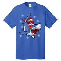 Dabbing Santa Riding Shark Christmas Gift Gift Tall T-Shirt