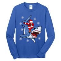 Dabbing Santa Riding Shark Christmas Gift Gift Tall Long Sleeve T-Shirt