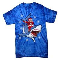 Dabbing Santa Riding Shark Christmas Gift Gift Tie-Dye T-Shirt