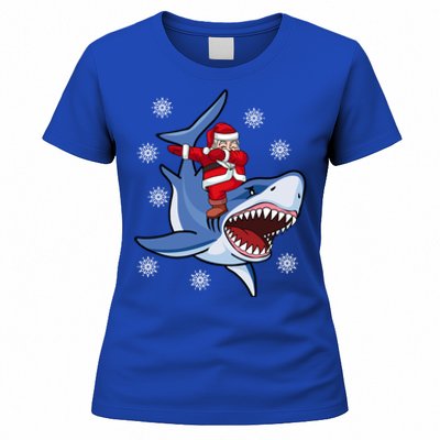 Dabbing Santa Riding Shark Christmas Gift Gift Women's T-Shirt