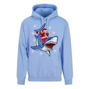 Dabbing Santa Riding Shark Christmas Gift Gift Unisex Surf Hoodie