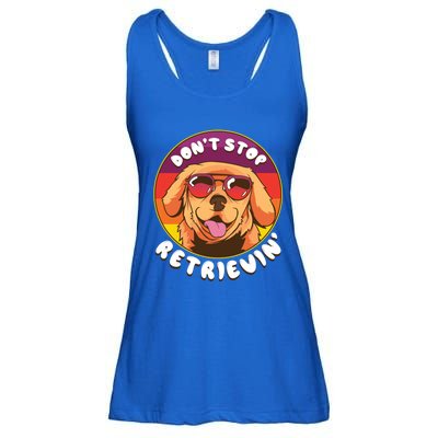 Dont Stop Retrievin Funny Retriever Dog Pun Quote Humor Gift Ladies Essential Flowy Tank