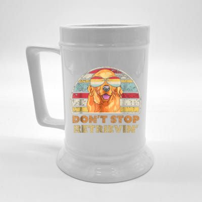 Dont Stop Retrieving Great Gift Retro Golden Retriever Funny Gift Beer Stein