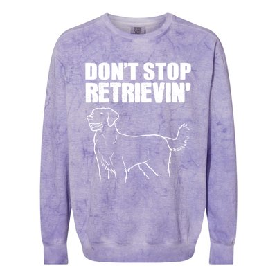 Dont Stop Retrievin Veterinarian Great Gift Colorblast Crewneck Sweatshirt