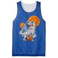 Dabbing Skeleton Riding Mummy Dinosaur T Rex Funny Halloween Funny Gift Mesh Reversible Basketball Jersey Tank