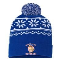 Dont Stop Retrievin Golden Retrievers Gift USA-Made Snowflake Beanie