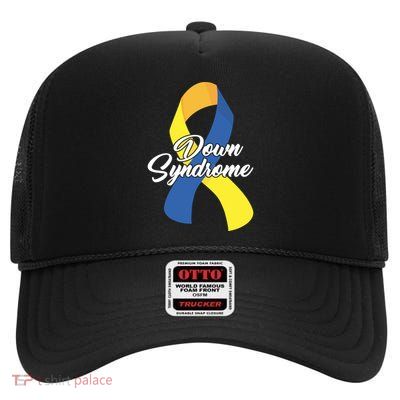 Down Syndrome Ribbon Awareness High Crown Mesh Back Trucker Hat