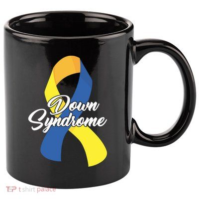 Down Syndrome Ribbon Awareness 11oz C Handle Ceramic Mug