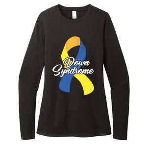 Down Syndrome Ribbon Awareness Womens CVC Long Sleeve Shirt