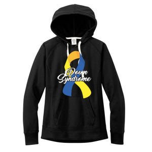 Down Syndrome Ribbon Awareness Women's Fleece Hoodie