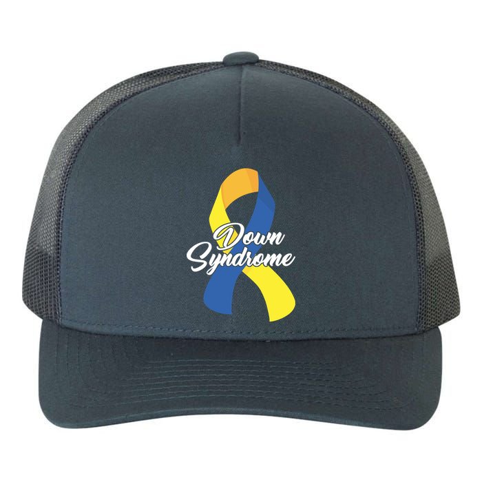 Down Syndrome Ribbon Awareness Yupoong Adult 5-Panel Trucker Hat