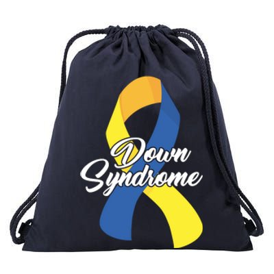 Down Syndrome Ribbon Awareness Drawstring Bag