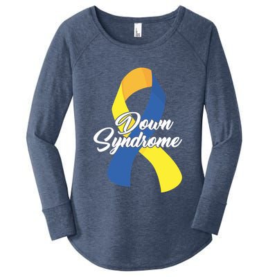 Down Syndrome Ribbon Awareness Women's Perfect Tri Tunic Long Sleeve Shirt