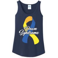 Down Syndrome Ribbon Awareness Ladies Essential Tank