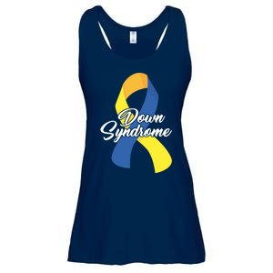 Down Syndrome Ribbon Awareness Ladies Essential Flowy Tank