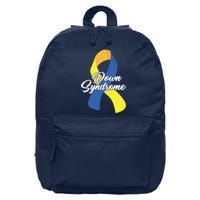 Down Syndrome Ribbon Awareness 16 in Basic Backpack