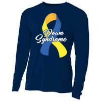 Down Syndrome Ribbon Awareness Cooling Performance Long Sleeve Crew