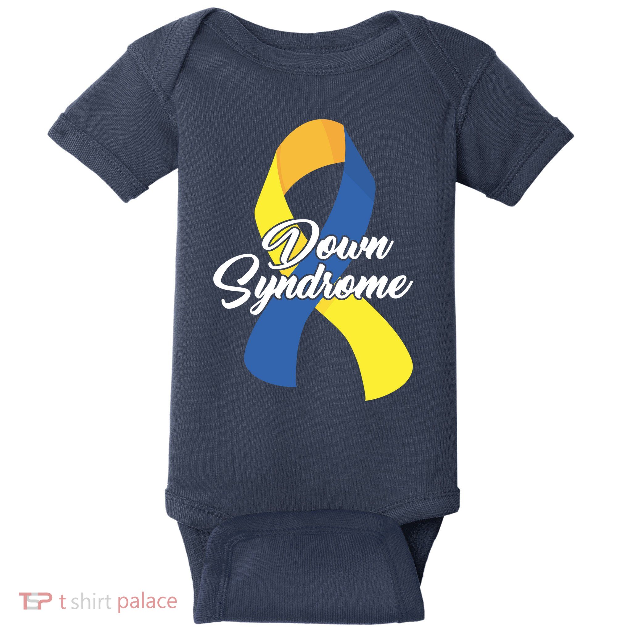 Down Syndrome Ribbon Awareness Baby Bodysuit