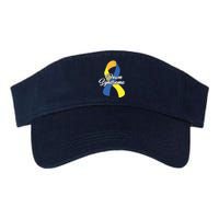 Down Syndrome Ribbon Awareness Valucap Bio-Washed Visor